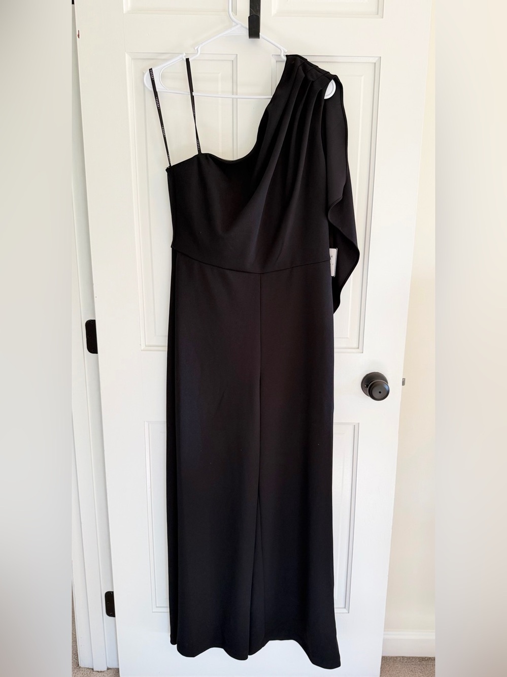Laundry by Shelli Segal One Shoulder Cape Wide Leg Jumpsuit NWT Size‎ 10